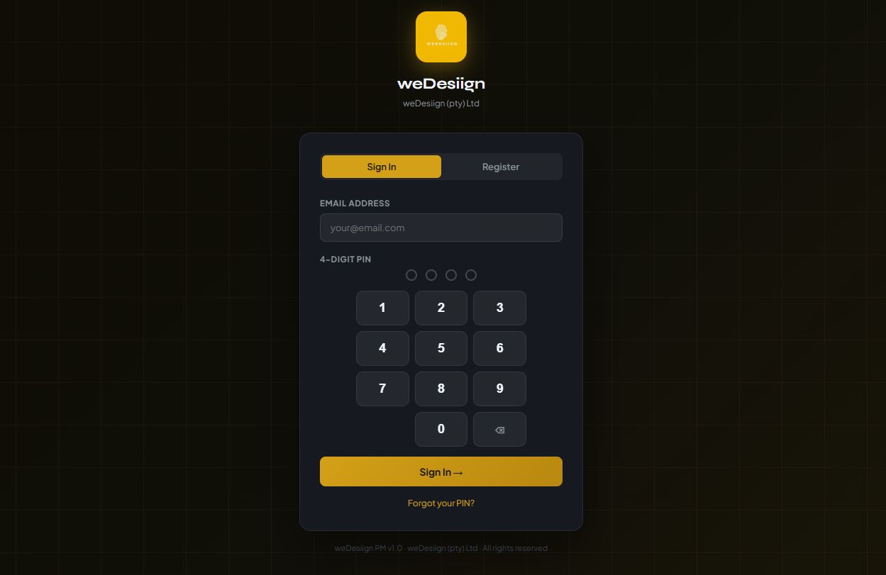 Business management software built by weDesiign, dark-mode project and budget tracker