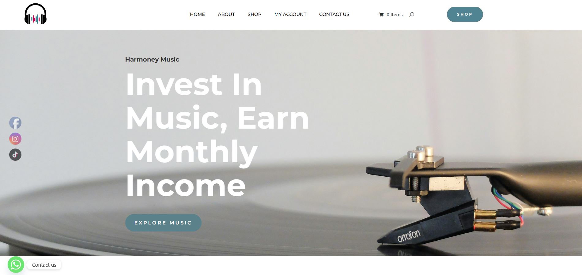 Harmoney Music Online — website by weDesiign