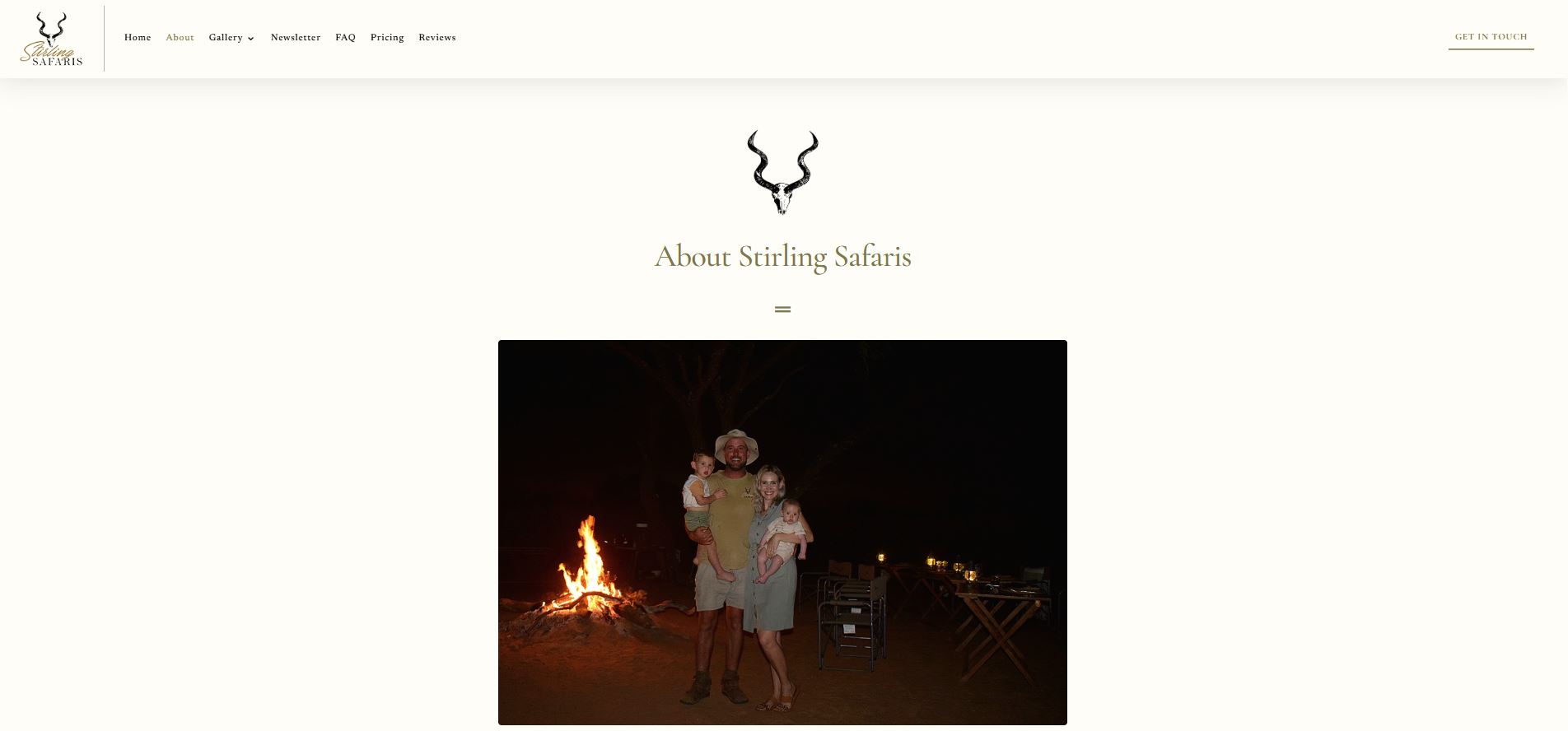Stirling Safaris about page