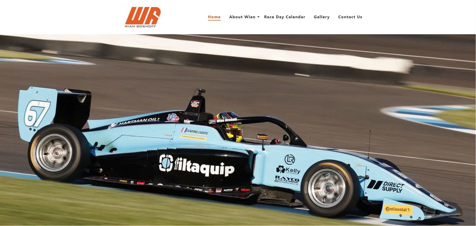 Wian Boshoff Racing — website by weDesiign